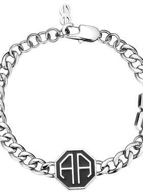 OAMMI原创设计钛钢字母A手链情侣