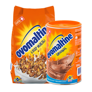 阿华田ovomaltine瑞士进口冲泡谷物燕麦片+零反式脂肪酸可可粉