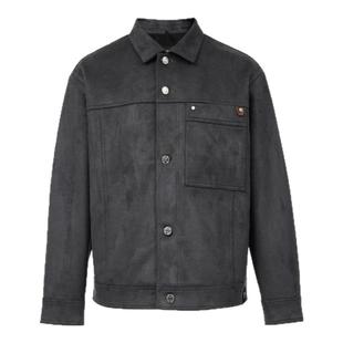 25新款NBA ATELIER男士克利夫兰骑士队麂皮宽松夹克秋季休闲外套