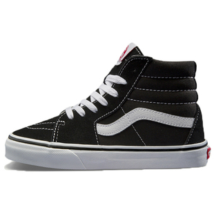 正品高帮二棉鞋帆布鞋经典款黑白条儿童男童女童街舞鞋滑板鞋加绒