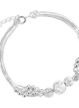 手环转运女小众铃铛风精致纯银