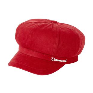 三福贝雷帽淑女画家帽八角帽刺绣复古帽子女冬季2025新款846085