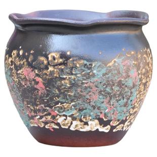 粗陶花盆老桩大口径三角梅陶瓷花盆多肉植物法师盆栽透气粗陶花器