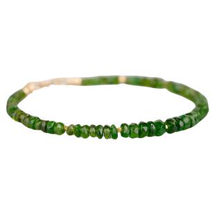 英国代购Bracelet㊣ 手作优雅精致简约天然铬透辉石珠子串珠手链