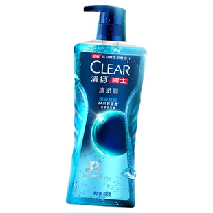 清扬去头屑樱花薄荷男女士洗发水500g+古龙香氛沐浴露600g