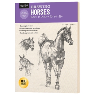 英文原版 Drawing: Horses: Learn to draw step by step绘画：马：一步步学习绘画 英文版