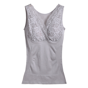 塑身衣女收腹上半身薄款打底蕾丝束身背心保暖塑形束腰美体内衣