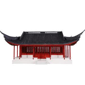 木质仿古风建筑模型diy手工益智