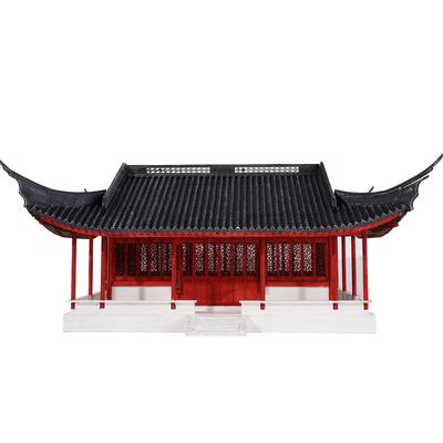 木质仿古风建筑模型diy手工益智