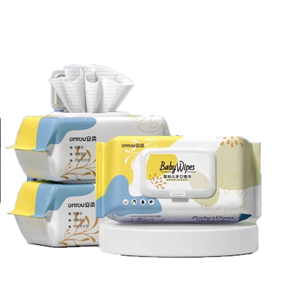 安柔婴儿湿巾纸宝宝专用特价新生幼儿手口屁家庭实惠户外旅行清洁