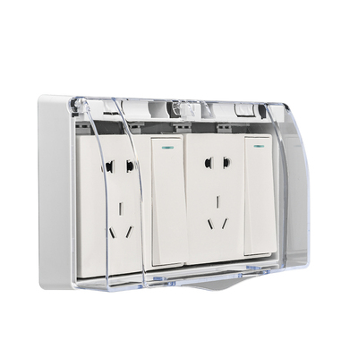 86双联明装粘贴式安装通用插头