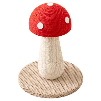 红蘑菇猫抓板剑麻耐抓不掉屑玩具