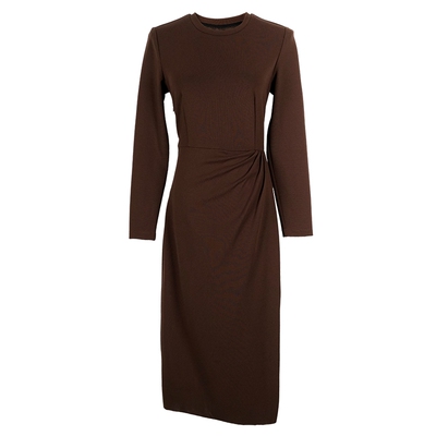 米思阳简约大方纯色连衣裙