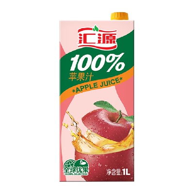 汇源纯苹果汁1L/盒浓缩果汁饮料