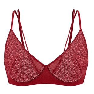 NEIWAI内外蕾丝网纱细带5/8杯内衣女轻薄无胸垫文胸