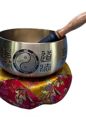 道家用品风水金钵家金色铜磬罄