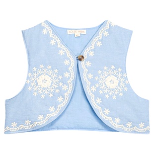 Little现货 法国louise misha SS26春夏女宝有机棉上衣裤子马甲
