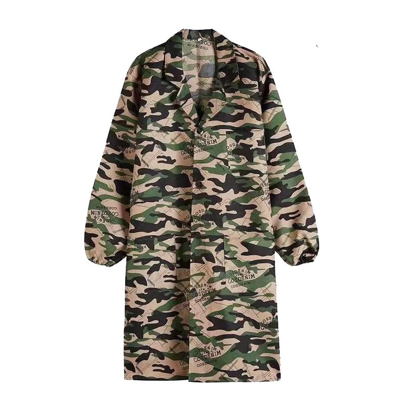 工作服男迷彩大褂劳保服罩衣耐磨汽修搬运服男女通用上班干活外套