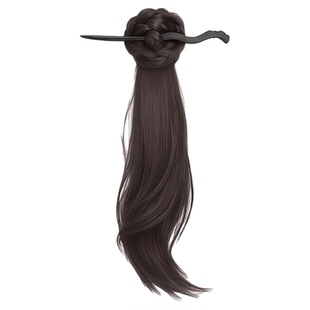 新中式假发辫假发抓夹马尾女轻国风侧马尾古风汉服旗袍风假发辫子