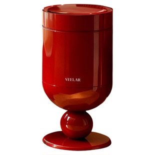 电动垃圾桶智能感应挥手自动开盖高端高颜值客厅金属红色大容量高