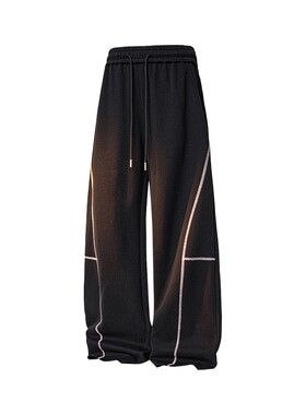 VIISHOW美式哈苏线直筒休闲裤男春夏复古宽松运动长裤hiphop裤子