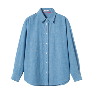 三所vintage 主题款刺绣长袖衬衫 限量进口少见棉麻肌理 柔软衬衫