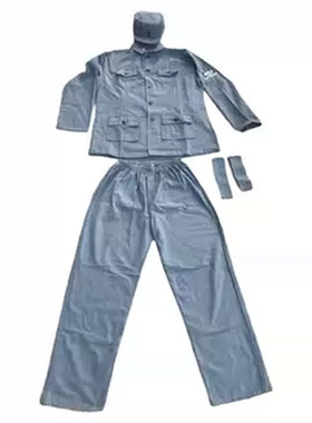 红色老物件解放区演出服抗战军迷服装合唱团装饰摆件表演做旧