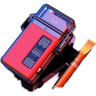 zobo透明防水双电弧充电打火机正牌烟嘴过滤器粗中细循环可清洗