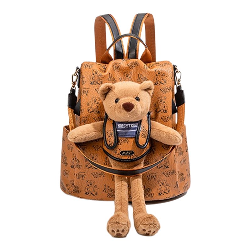 NOISY TEDDY包包女26新款高颜值双肩包女生书包上课通勤小熊背包