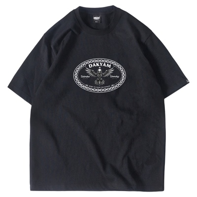 DAKYAM复古机械蜂鸟印花短袖T恤