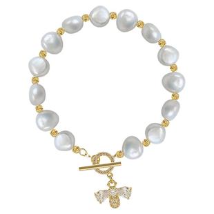 古里雅巴洛克天然淡水珍珠手链小众设计轻奢精致复古女款手镯手饰