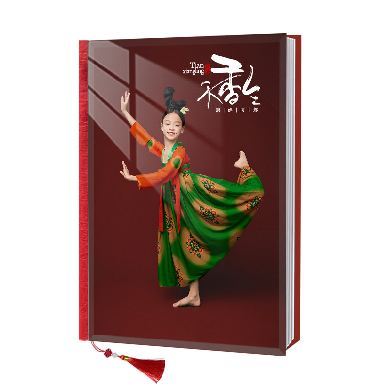 个人写真相册制作儿童古风水晶册定制宝宝成长纪念中国风照片入册