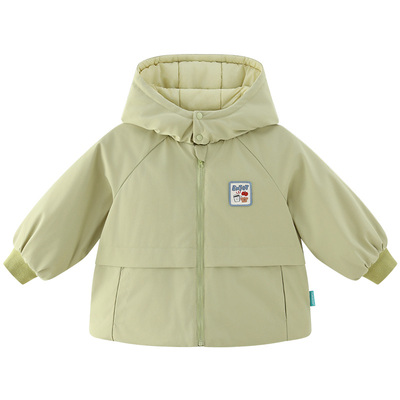 博睿恩儿童夹棉保暖连帽棉服新款