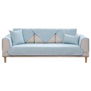 沙发垫四季通用棉麻编织沙发盖布简约坐垫子粗麻布垫子靠背巾套罩