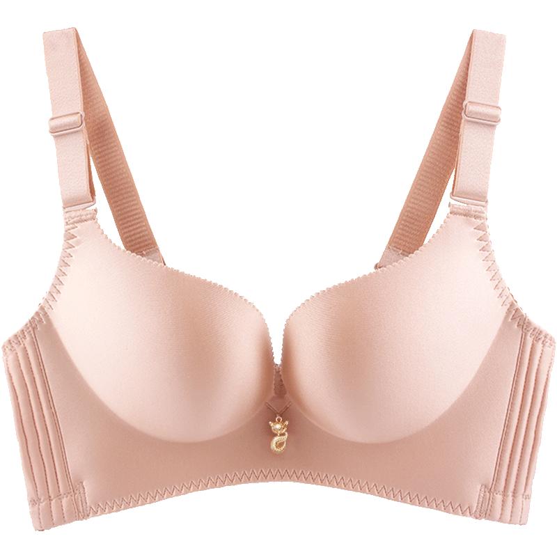 正品幸福无钢圈狐狸内衣女小胸厚薄款性感文胸聚拢正版官方旗舰店