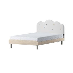 ONFO云朵床奶油风全实木儿童床女孩公主床卧室皮艺床1米5现代简约
