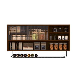 实木吊柜上墙壁柜家用橱柜挂墙面置物柜阳台收纳柜厨房墙上储物柜