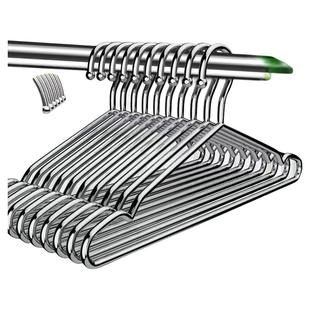 304不锈钢衣架实心挂衣架子凉晾衣撑防滑撑子晒衣挂衣服挂钩晾晒