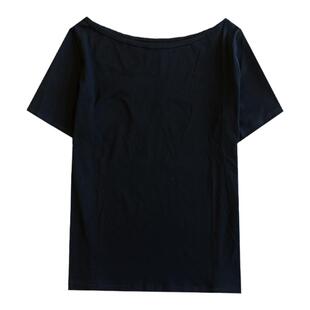 气质千金一字领 大码女装胖mm新款宽松显瘦半袖短袖夏装上衣t恤