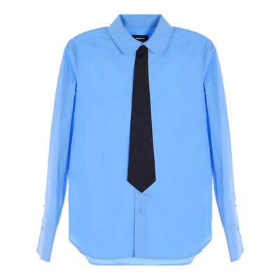 WE11DONE 秋冬新款女士棉质潮流纯色长袖衬衫银泰百货 301574