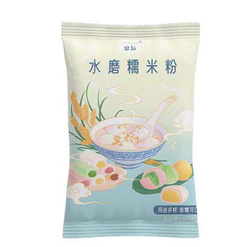 田灿水磨糯米粉雪媚娘麻薯汤圆南瓜饼500g食用糯米粉家用烘焙原料