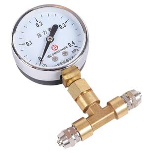 Y-60气压表三通气管快速接头8mm空压机气动快插压力表试压0.25mpa