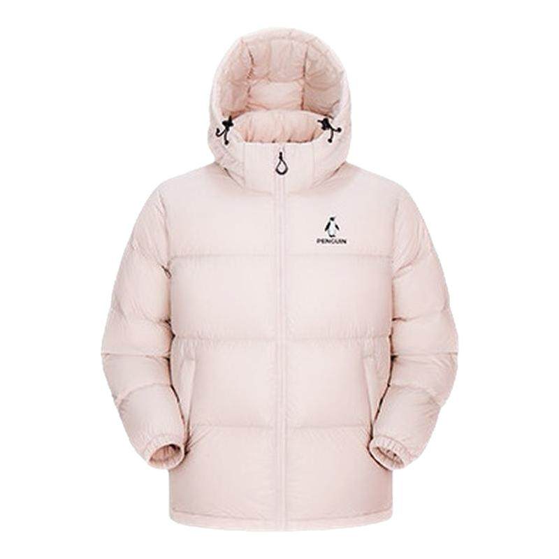 企鹅雪泡芙羽绒服女25秋冬情侣款户外防风保暖短款连帽黑色面包服