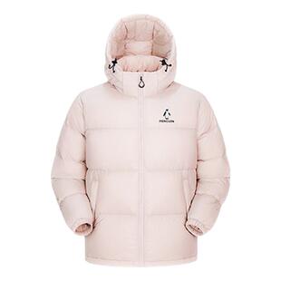 企鹅雪泡芙羽绒服女25秋冬情侣款户外防风保暖短款连帽黑色面包服