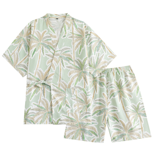 纯棉汗蒸服女款高档开衫桑拿洗浴浴服情侣足道汤泉SPA按摩家居服