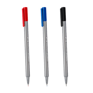 德国STAEDTLER施德楼334三角荧光彩色勾线笔针管笔中性笔0.3mm