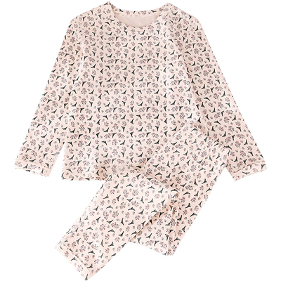 蔚未来女童秋衣秋裤纯棉无骨内衣