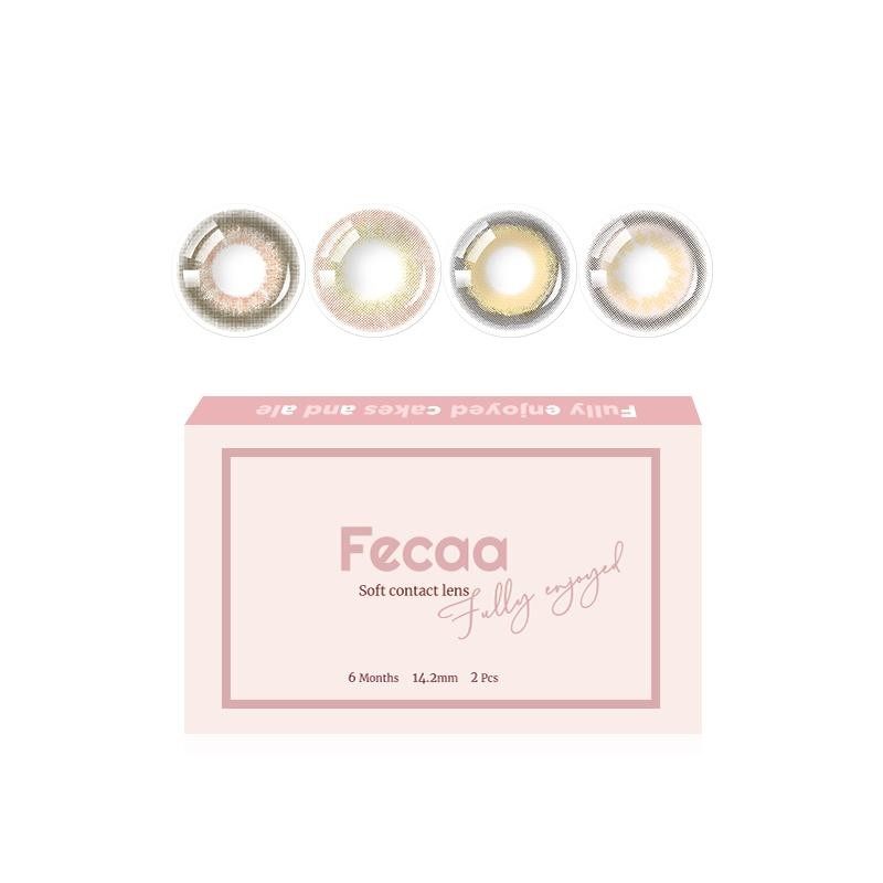 【大直径】Fecaa菲可美瞳日抛10片蓝棕彩色隐形眼镜自然扩瞳显色