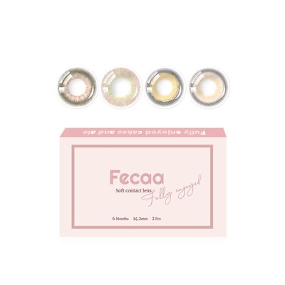 【临期清仓】Fecaa美瞳半年抛2片大小直径高光棕灰色彩色隐形眼镜