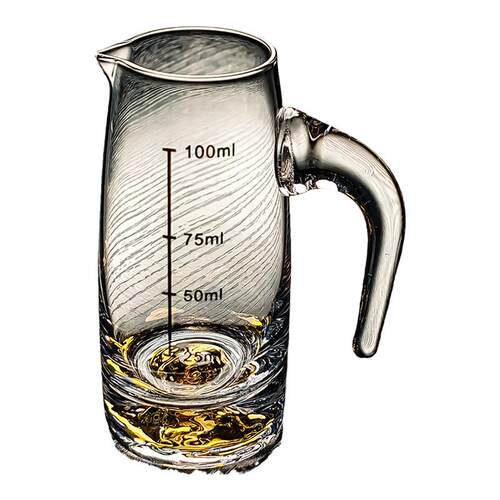 水晶玻璃金山壶小酒杯加厚子弹杯子白酒杯分酒器家用一壶一杯酒具